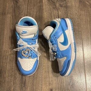 Nike Dunk Twist Low University Blue w: Shoe Charms Women’s size 6.5